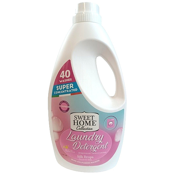 Sweet Home Gocce di Seta - Silk drops Waschgel für weiße und farbige Wäsche 40 Dosen 2 l