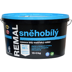 REMAL Schneeweiß hochweiße Farbe für Wände, 15+3 kg