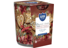 Aura vonná svíčka ve skle skořice s hřebíčkem, 100 g