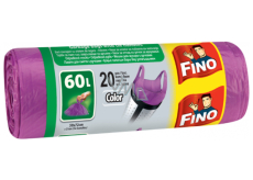 Fino Color Müllsäcke mit Griffen lila, 13 µm, 60 Liter, 59 x 72 cm, 20 Stück