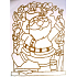 Fensterfolie ohne Kleber Santa Claus Gold Glitter Arch 30 x 20 cm