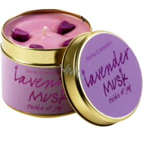 Bomb Cosmetics Lavender - Lavendel Moschus Duftende natürliche, handgefertigte Kerze in einer Blechdose brennt bis zu 35 Stunden