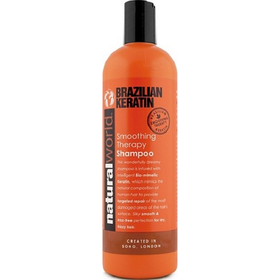 Natural World Brasilianisches Keratin Smoothing Therapy Haarshampoo 500 ml