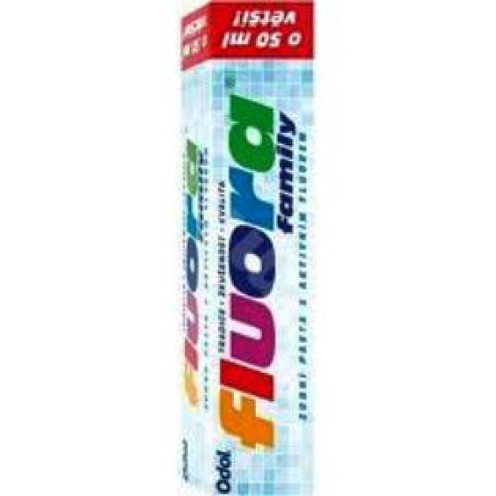 Geruch Fluora Family mit aktiver Fluor-Zahnpasta 125 ml