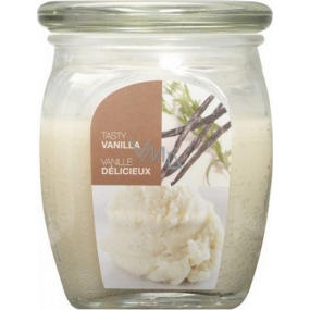 Bolsius Aromatic Tasty Vanilla - Vanille-Duftkerze in Glas 92 x 120 mm 830 g, Brenndauer 100 Stunden