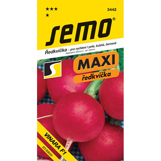 Semo Radish Maxi Vinara F1 Hybrid für Beschleunigung und Feld, rund, rot 1,5 g