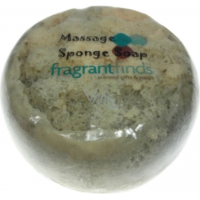 Duftende Gewürzglycerin-Massageseife mit einem Schwamm, gefüllt mit dem Duft von Viktor & Rolf Spicebomb Parfüm in beige-schwarz 200 g