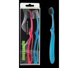 MegaSmile Black Whitening Loop Soft Toothbrush Die leichteste Zahnbürste der Welt mit größerem Griff 2 Stück in verschiedenen Farben, Duopack