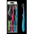 MegaSmile Black Whitening Loop Soft Toothbrush Die leichteste Zahnbürste der Welt mit größerem Griff 2 Stück in verschiedenen Farben, Duopack