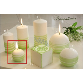 Lima Aromatische Spirale Maiglöckchen Kerze weiß - grüne Kugel 60 mm 1 Stück