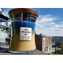 WoodWick Trilogy Nautical Escape - Paradies an der Küste Duftkerze mit Holzdocht und Glasdeckel Medium 275 g