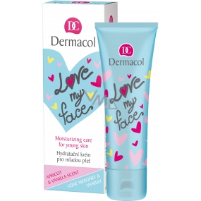 Dermacol Love My Face Feuchtigkeitscreme aus Aprikosen und Vanille für junge Haut 50 ml