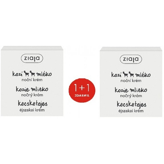 Ziaja Ziegenmilch Nachtcreme für trockene Haut mit Falten 2 x 50 ml, Duopack