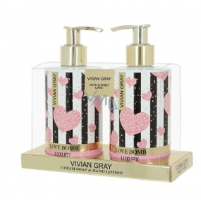 Vivian Gray Love Bomb Luxus Flüssigseife 250 ml + Handlotion 250 ml, Kosmetikset