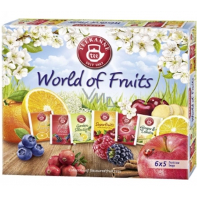 Teekanne World of Fruits Sammlung von Aufgussbeuteln für Früchtetees 6 x 5 Stück, Geschenkset