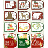 Nekupto Weihnachtsgeschenkkarten, verschiedene Motive 5,5 x 7,5 cm 6 Stück WF 007