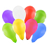 Rappa Aufblasbarer Ballon 27 cm 8 Stück