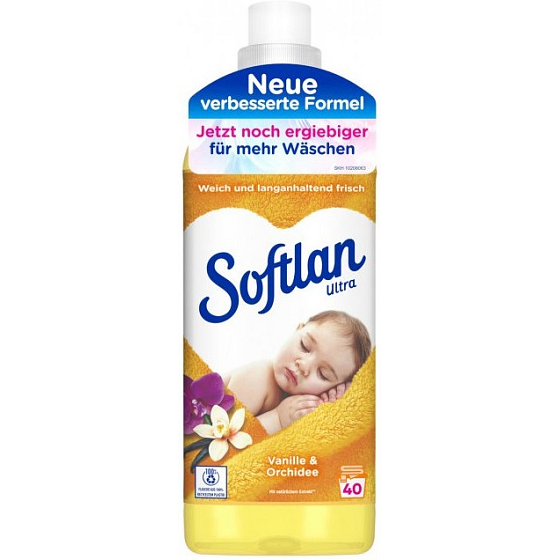Softlan Vanille & Orchidee frisch duftender Weichspüler 40 Dosen 1 l