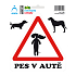 Bogen Aufkleber Hund im Auto - stehend 2009 15 x 17,5 cm
