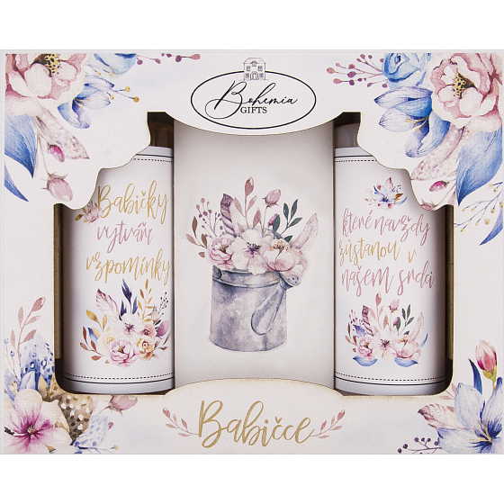 Bohemia Gifts Oma Duschgel für Frauen 100 ml + Haarshampoo 100 ml + Toilettenseife 100 g, Kosmetikset