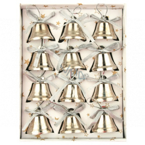 Silberne Glocken 2,5 cm 12 Stück im Karton