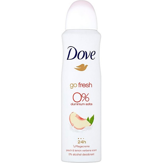 Dove Go Fresh Peach & Lemon Verbena Scent Deodorant Spray für Frauen ohne Aluminiumsalze 150 ml