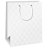 Ditipo Geschenkpapiertüte 18 x 10 x 22,7 cm Weiß, graue Ornamente