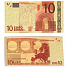 Talisman Gold Kunststoff-Banknote 10 EUR