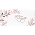 Albi Greeting Card Envelope - Geldumschlag, Zwei verbundene Herzen mit Karten 9 x 19 cm