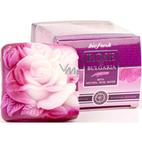Rose von Bulgarien handgemachte Glycerinseife in Form einer Rose 70 g in einer Schachtel