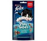 Felix Play Tubes Fisch und Garnele, Fleischdelikatesse für ausgewachsene Katzen 50 g