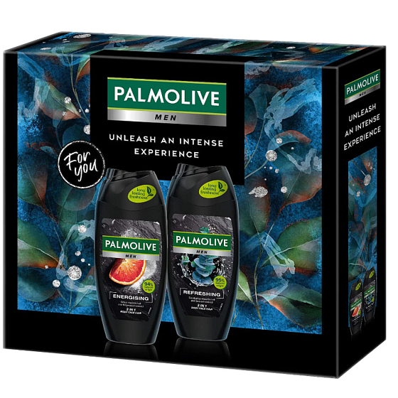 Palmolive Men Experience Refreshing Duschgel 250 ml + Energising Duschgel 250 ml, Pflegeset für Männer