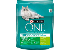 Purina One Indoor Granulat für Katzen mit Truthahn und Vollkorn, 800 g