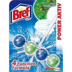 Bref Power Aktiv 4 Formula Pine Freshness Toilettenstein für hygienische Sauberkeit und Frische Ihrer Toilette, färbt das Wasser 51 g