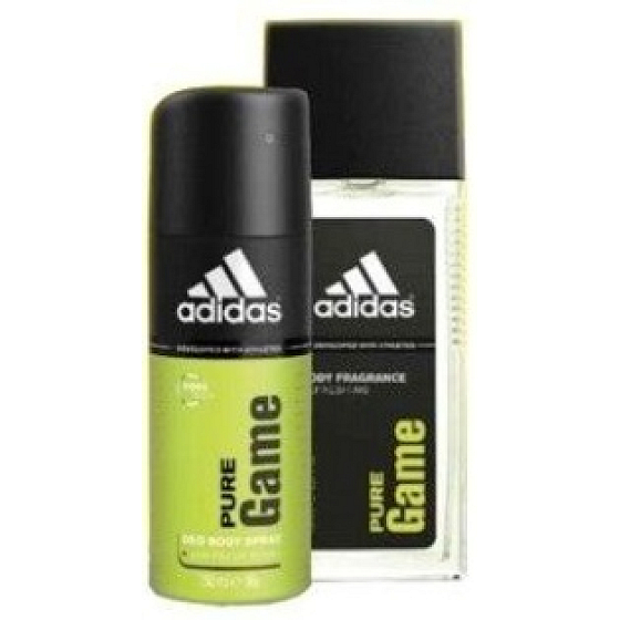 Adidas Pure Game parfümiertes Deodorantglas für Männer 75 ml + Deodorant Spray 150 ml, Kosmetikset