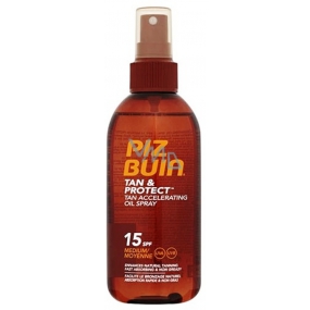 Piz Buin Tan & Protect SPF15 Schutzöl beschleunigt den Bräunungsprozess 150 ml Spray