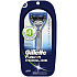 Gillette Fusion ProGlide Silver Protection Rasierer für empfindliche Haut + Ersatzkopf 2 Stück, für Männer