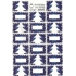 Bogen Weihnachtsbaum blau Weihnachtsgeschenk Aufkleber 20 Etiketten 1 Bogen