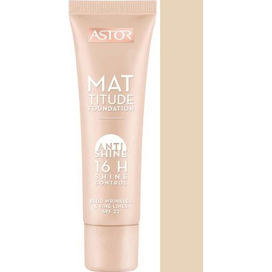 Astor Mattitude Foundation Anti Shine 16h Glanzkontrolle Make-up 101 Rosé Elfenbein 30 ml