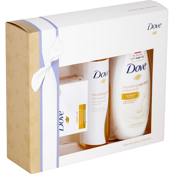 Dove Nourishing Care & Oil Duschgel 250 ml + Duschöl 200 ml + Toilettenseife 100 g, Kosmetikset