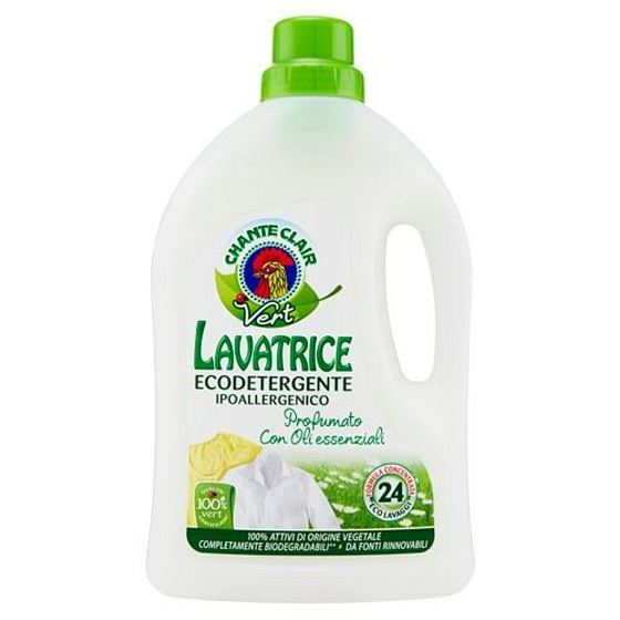 Chante Clair Vert Lavatrice Flüssigwaschmittel für weiße und farbige Wäsche 24 Dosen 1488 ml