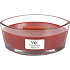 WoodWick Cinnamon Chai - Zimt- und Vanille-Duftkerze mit breitem Holzdocht und Glasdeckel 453 g