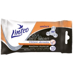 Linteo Deo Sport für den täglichen Gebrauch mit Silberionen Unisex Feuchttüchern 10 Stück