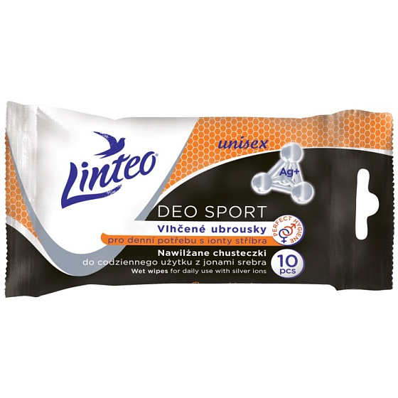 Linteo Deo Sport für den täglichen Gebrauch mit Silberionen Unisex Feuchttüchern 10 Stück