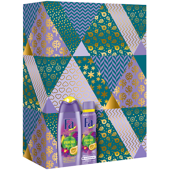 Fa Ipanema Night Duschgel 250 ml + Deodorant Spray für Frauen 150 ml, Kosmetikset