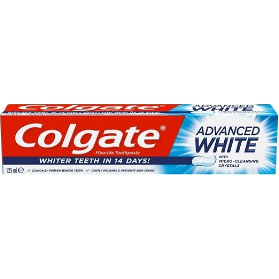 Colgate Advanced White Zahnpasta mit aktiven Mikrokristallen 125 ml
