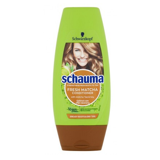 Schauma Fresh Matcha mit Mikronährstoffen Haarbalsam für fettige Wurzeln und trockene Enden 200 ml