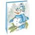 Nekupto Geschenk Papiertüte 32,5 x 26 x 13 cm Weihnachtsschneemann WBL 1951 40