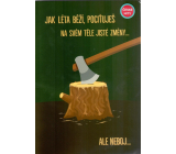 Albi Spielkarte im Umschlag Geburtstag Geburtstagskarte mit Holzfäller Das Leben ist so Drei Schwestern 14,8 x 21 cm