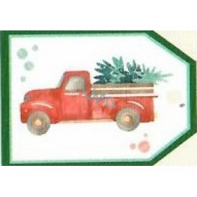 Nekupto Weihnachtsgeschenkkarten Auto mit Baum 5,5 x 7,5 cm 6 Stück